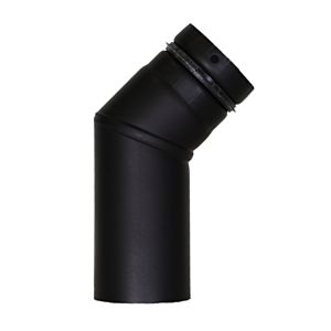 Bertrams Pelletino Bogen 10SB45-80M 45°, ohne Reinigungsöffnung, 80 x 0,6 mm, mattschwarz