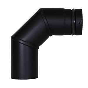 Bertrams Pelletino bend 10SBO90-80M 90°, without cleaning opening, 80 x 0.6 mm, matt black