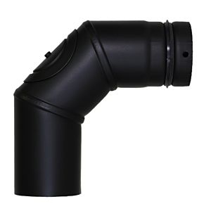 Bertrams Pelletino Bogen 10SBRV90-100G 90°, mit Reinigungsöffnung, 100 x 0,6 mm, gussgrau