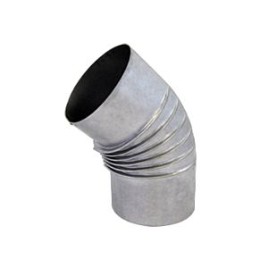 Bertrams Fal Bogen 13BG45-120 45°, Ø 120 x 0,6 mm, gerippt, ohne Kontrollverschluss