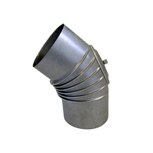 Bertrams Fal bend 13BG45-180KV 45°, Ø 180 x 0.6 mm, ribbed, with control closure