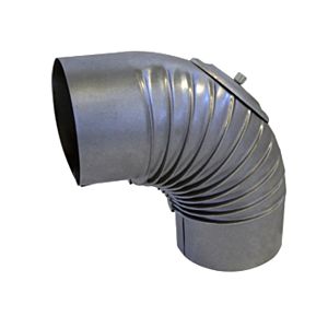 Bertrams Fal bend 13BG90-180KV 90°, Ø 180 x 0.6 mm, ribbed, with control closure