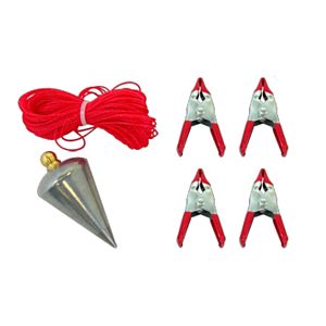 Jeu de fil à plomb Bertrams 16LS Lot, cordon de 15 m, 4 clips