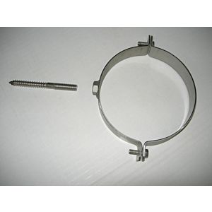 Bertrams wall mounting clamp 16WS150 Ø 150 mm, with hanger bolt, stainless steel