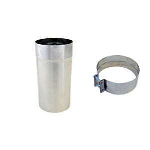 Bertrams Douille télescopique VLE-Plus 19TE-SET150 Ø 150 x 0,6 mm, 250 mm, avec collier de serrage, acier inoxydable V4A