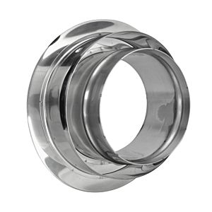 Extension Bertrams Ewr 21ESW80-130 Ø 80/130 mm, simple paroi, acier inoxydable