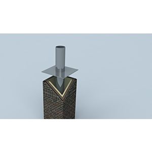 Bertrams Ewr chimney head extension 21KV500-130-1 Ø 130 mm, single-walled, 490 mm, without spigot end, stainless steel V4A