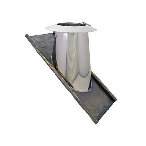 Bertrams Dw Dacheindichtung 22DE45VA130 30°-45°, Ø 130 mm, VA/Bleiflansch, mit Regenkragen