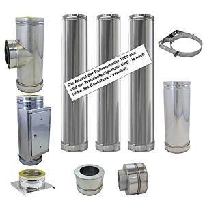 Bertrams Dw Fertig-Schornstein 22KP8-250 Ø 250, 11,7 m, Komplettpaket