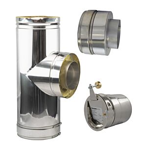 Régulateur de tirage Bertrams Dw 22ZET150 Ø 150, avec clapet anti-explosion