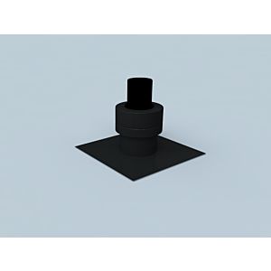 Bertrams Polyline EW outlet closure 40MA110P DN 110, with rear ventilation and outlet pipe PP, black