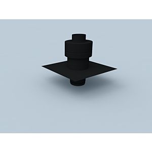 Bertrams Polyline EW neck connection 40MAF60P PE, DN 60, with rear ventilation, black