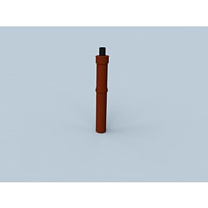 Fixation de toit Bertrams Polyline LAS 41DAK1000-60T DN 60/100, terre cuite, 1000 mm au-dessus du toit