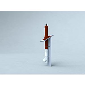 Bertrams Polyline LAS basic package roof heating unit 41KPDHZ60T pitched roof 25-45 °, DN 60/100, terracotta