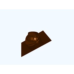 Tuile universelle Bertrams Polyline LAS 41PF80B DN 80/125, marron, 15-45°, plastique