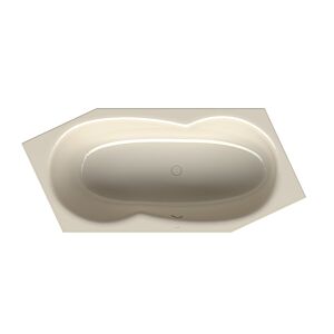 Bette BetteMetric 6 coins 6840-001 206x90x45cm, côté pied droit, trop-plein à l&#39;avant, pergamon