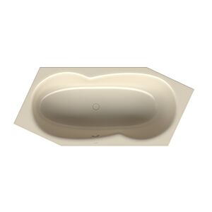 Bette BetteMetric 6-corner bath 6841-006 jasmine, 206x90x45cm, foot end left, overflow in front