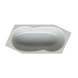 Bette BetteMetric 6-Eck-Badewanne 6841-002 manhattan, 206x90x45cm, Fußende links, Überlauf vorne