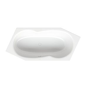 Bette BetteMetric 6 coins 6841-004 blanc noble, 206x90x45cm, côté pied gauche, trop-plein à l&#39;avant