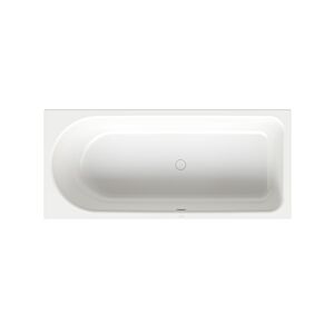 Bette BetteOcean baignoire 8857-440PLUS 180x80x45cm, côté pied droit, trop-plein avant, glaçure, neige