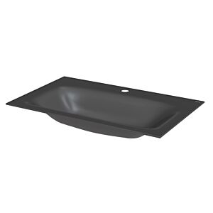 Bette BetteLux built-in washbasin A161-401HLW1, PW 80 x 49.5 cm, HLW1, PW, anthracite