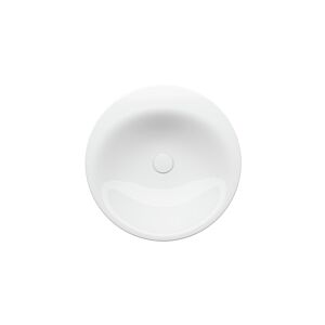 BetteLux Oval Einbau Waschtisch A220000PW 50x50x0,8 cm, ohne Hahnloch & Überlauf, GlasurPlus