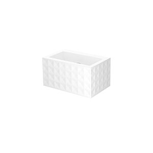 Bette Loft wall-mounted washbasin A230-056SWV4A 81.5x51x10cm, 4 rows, without tap hole, glossy black