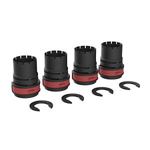 Mécanisme de verrouillage BetteLevel B57-0423 avec clip de déverrouillage, pour 4 pieds de fixation, pour receveur et surface de douche.