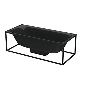 Bette BetteLux Shape Freistehbadewanne 3452-056 180x80x45cm, schwarz, schwarz