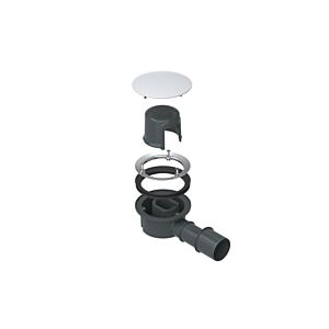 Bette drain fitting BetteCompact+ B568-000AX Anti-slip Sense, white, side-mounted 0.5 l/sec.