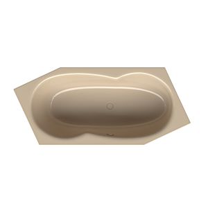 Bette BetteMetric 6-corner bath 6840-003 206x90x45cm, foot end on the right, overflow in front, bahama beige