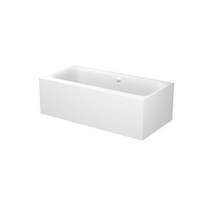 Bette BetteLux Silhouette Badewanne 3461-287CFXVS 180x90x45cm, freistehend, mit Schürze und Ablage, starwhite