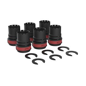 Mécanisme de verrouillage BetteLevel B57-0424 avec clip de déverrouillage, pour 6 pieds de fixation, pour receveur et surface de douche.