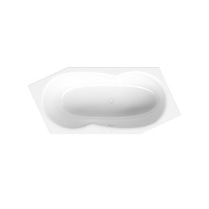 Bette BetteMetric 6-corner bath 6840-011 206x90x45cm, foot end right, overflow in front, calypso