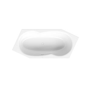 Bette BetteMetric 6-corner bath 6841-011 calypso, 206x90x45cm, foot end left, overflow in front