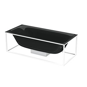 Bette BetteLux Shape Freistehbadewanne 3452-056 180x80x45cm, schwarz, schwarz