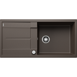 Évier Blanco METRA XL 6 S 515287 100 x 50 cm, PuraDur café, réversible, vidage par télécommande avec commande rotative