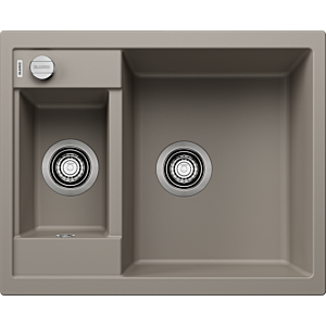 Blanco METRA 6 sink 517351 61.5 x 50 cm, PuraDur tartufo, reversible, drain remote control with rotary operation