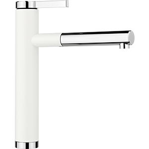 Blanco Linee-s Küchenarmatur 518441 ausziehbar, SILGRANIT-Look silgranitweiß/chrom