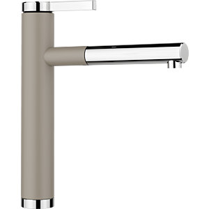Blanco Linee -s kitchen mixer 518446 extendable, SILGRANIT look tartufo / chrome