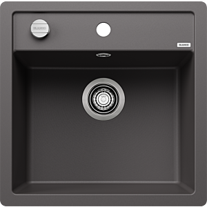 Blanco sink 518849 50.5x50cm, PuraDur rock gray, with drain remote control