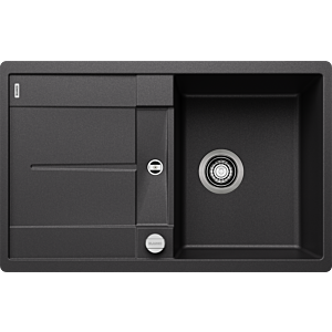 Blanco évier 519081 77 x 49 cm, PuraDur anthracite, réversible, télécommande de vidange avec commande rotative