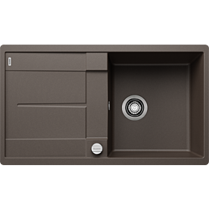 Évier Blanco METRA 5 SF 519104 85 x 49 cm, PuraDur café, réversible, vidage par télécommande avec commande rotative