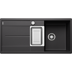 Blanco évier 519113 99x49cm, PuraDur anthracite, réversible, avec télécommande de vidange / Accessoires