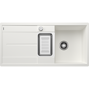 Blanco évier 519115 99x49cm, PuraDur blanc, réversible, avec télécommande de vidange / Accessoires