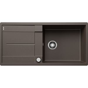 Évier Blanco METRA XL 6 SF 519157 99 x 49 cm, PuraDur café, réversible, vidage par télécommande avec commande rotative