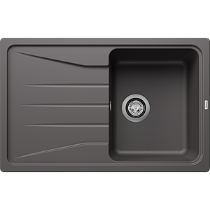 Blanco Sona 45 S Spüle 519663 78 x 50 cm, PuraDur felsgrau, reversibel, ohne Ablauffernbedienung