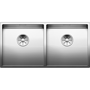 Blanco Claron Spüle 521618 400/400-U, 86,5 x 44 cm, Edelstahl Seidenglanz, ohne Ablauffernbedienung