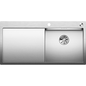 Blanco Claron 5 s-if sink 521625 100x51cm, Stainless Steel , right, PushControl drain remote control