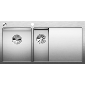 Blanco Claron 6 s-if sink 521646 100x51cm, Stainless Steel , left, PushControl drain remote control